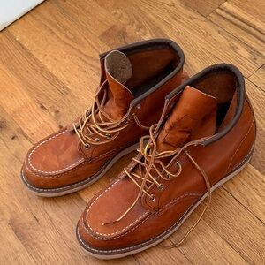Red Wing Classic Moc 6” Boots Men’s Leather Heritage Work Boots Size 9.5 d